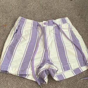 Aeropostale striped Purple and White shorts